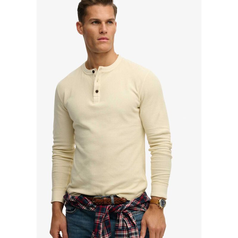 Superdry Lightweight Textured Grandad Top image number 2